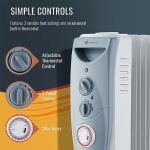 PureMate 2500W Portable Electric Radiator Heater