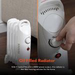 Warmlite 5 Fin Oil Radiator with Adjustable Thermostat