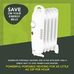 Warmlite 5 Fin Oil Radiator with Adjustable Thermostat