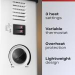 Daewoo 2000W White Convector Heater