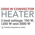 Beldray Portable Convector Heater with Adjustable Thermostat