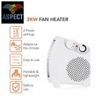 Aspect 2000W Electric Heater with Fan & Safety Features