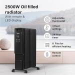 2500W Oil Filled Radiator Heater with Remote Control