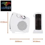Aspect 2000W Electric Heater with Fan & Safety Features
