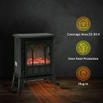 Electric Fireplace Stove with LED Flame Effect