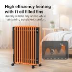 2500W Oil Filled Radiator Heater with Remote Control