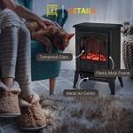 Electric Fireplace Stove with LED Flame Effect