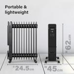 2500W Oil Filled Radiator Heater with Remote Control