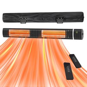 Outdoor Wall-Mounted Electric Patio Heater, 3000W