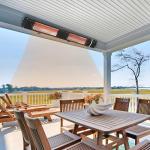 Outdoor Wall-Mounted Electric Patio Heater, 3000W