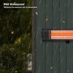 Outdoor Wall-Mounted Electric Patio Heater, 3000W