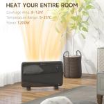 HOMCOM 1200W Electric Heater with Remote Control