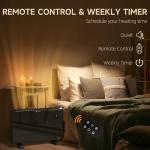 HOMCOM 1200W Electric Heater with Remote Control
