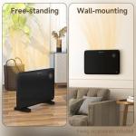 HOMCOM 1200W Electric Heater with Remote Control