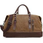 Oversized Canvas Duffel Bag with PU Handle