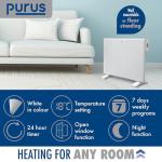 Purus 600W Electric Radiator Heater - Versatile & Safe