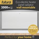 Futura 2000W White Electric Radiator Heater Set