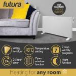 Futura 2000W White Electric Radiator Heater Set