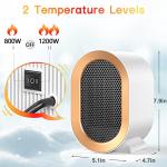 Timiyou Silent Electric Heater with Thermostat