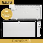 Futura 2000W White Electric Radiator Heater Set