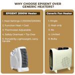 EPISENT 2kW Dual Heat Fan Heater