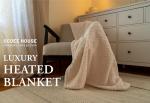 Ocoee Luxury Heated Sherpa Blanket, 6 Heat Settings