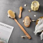 Natural Bristle Dry Brushing Body Brush Set