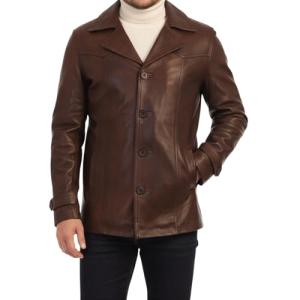 Men's Vintage Brown Leather Jacket