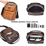 Men's PU Leather Crossbody Shoulder Bag