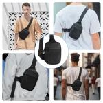 Black Sling Crossbody Bag for Travel and Sports