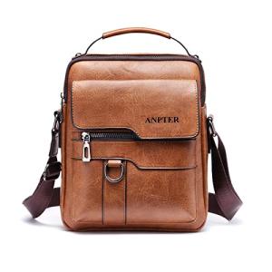 Men's PU Leather Crossbody Messenger Shoulder Bag