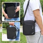 Men's Nylon Crossbody Sling Bag - Black