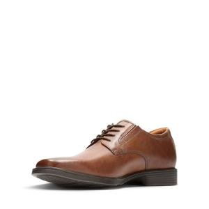 Clarks Men's Dark Tan Leather Derbys, Size 9
