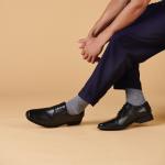 Clarks Black Leather Tilden Cap Derby Shoes