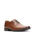 Clarks Men's Dark Tan Leather Derbys, Size 9