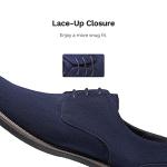 Navy Suede Lace-Up Derby Shoes for Men