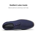 Navy Suede Lace-Up Derby Shoes for Men