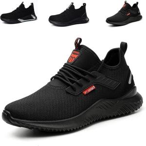 Lightweight Steel Toe Trainers for Work - Black
