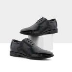 Men's Black Patent Leather Dress Shoes UK 10