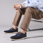 Men's Classic Blue Lace-up Oxfords Sneakers