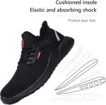 Lightweight Steel Toe Trainers for Work - Black