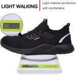 Lightweight Steel Toe Trainers for Work - Black