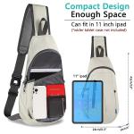 Lightweight Canvas Crossbody Sling Bag - Light Grey