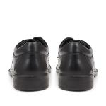 Men's Black Leather Lace-Up Brogues - Size 9