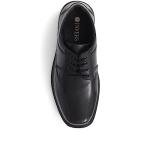Men's Black Leather Lace-Up Brogues - Size 9