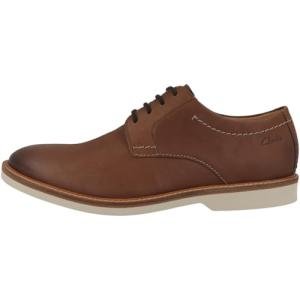 Clarks Men's Dark Tan Lace-Up Oxfords, Size 9