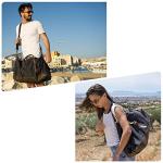 Oversized Canvas Duffel Bag with PU Handle
