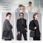 Men's Leather Shoulder Bag - Casual Travel Tote