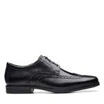 Clarks Men's Black Lace-Up Shoes, Size 9 UK