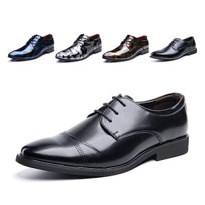 Men's Black Oxford Derby Shoes - Classic Style